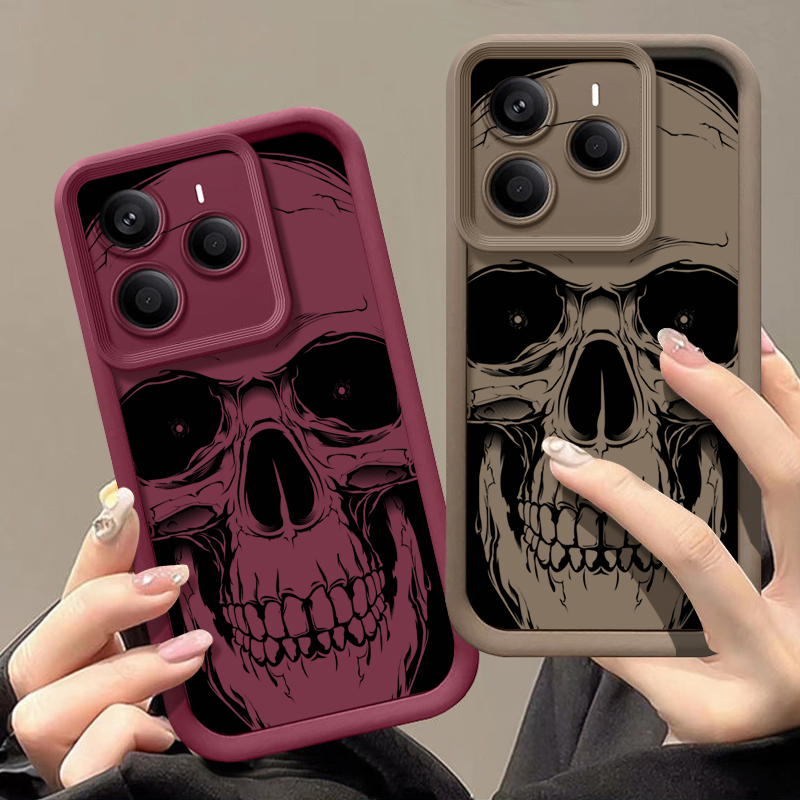 멋진 블랙 해골 프린트 폰 케이스 (샤오미 레드미 노트 - Xiaomi Redmi Note 14 리뷰 및 가격