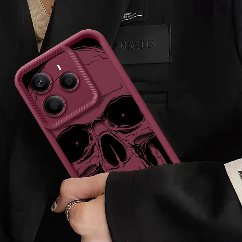 멋진 블랙 해골 프린트 폰 케이스 (샤오미 레드미 노트 - Xiaomi Redmi Note 14 리뷰 및 가격
