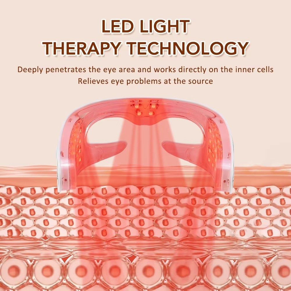 LED 광자광 LED 눈 마사지기 진동 마사지 3D 마 - Light Therapy Glasses 리뷰 및 가격